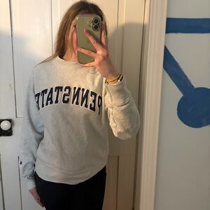 champion reverse weave Penn state gray crewneck